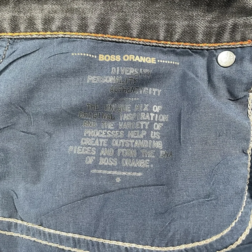 Hugo Boss Mens Jeans 40x34 Orange 24 Barcelona Straight Black Casual-Luxury